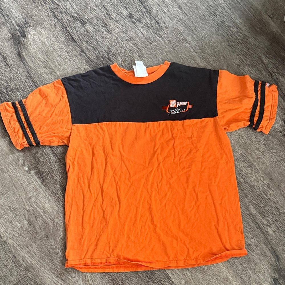 NASCAR orange and black t-shirt